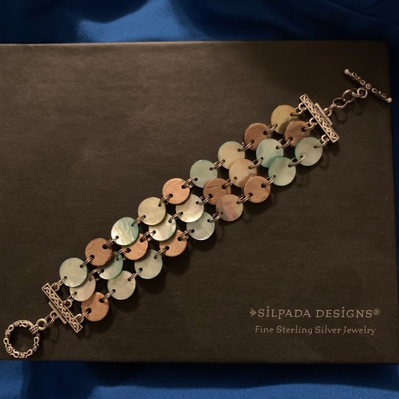 3 Strand aloha abalone and wood bracelet - Picture 3 of 7